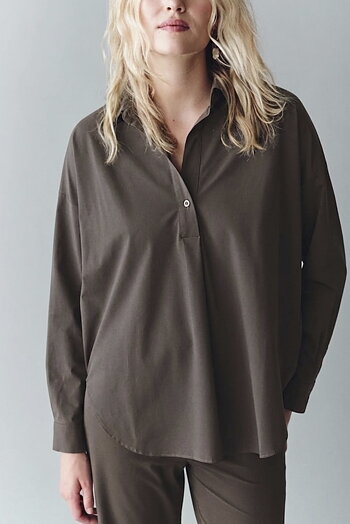 Penn & Ink NY - Magda Blouse Tabac