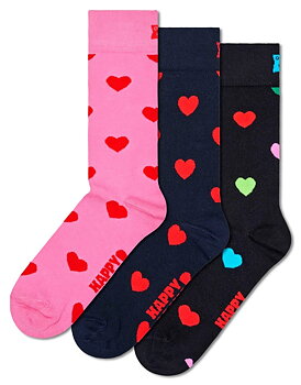 3-Pack Happy Socks Heart Sock