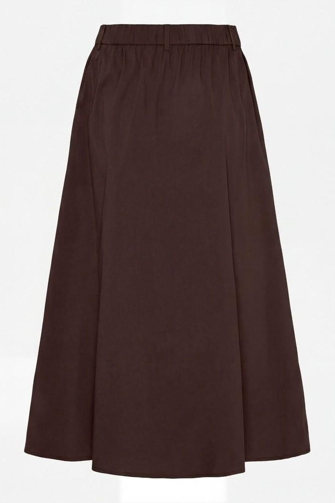 Sigga Long Skirt - Dark Brown - Isay