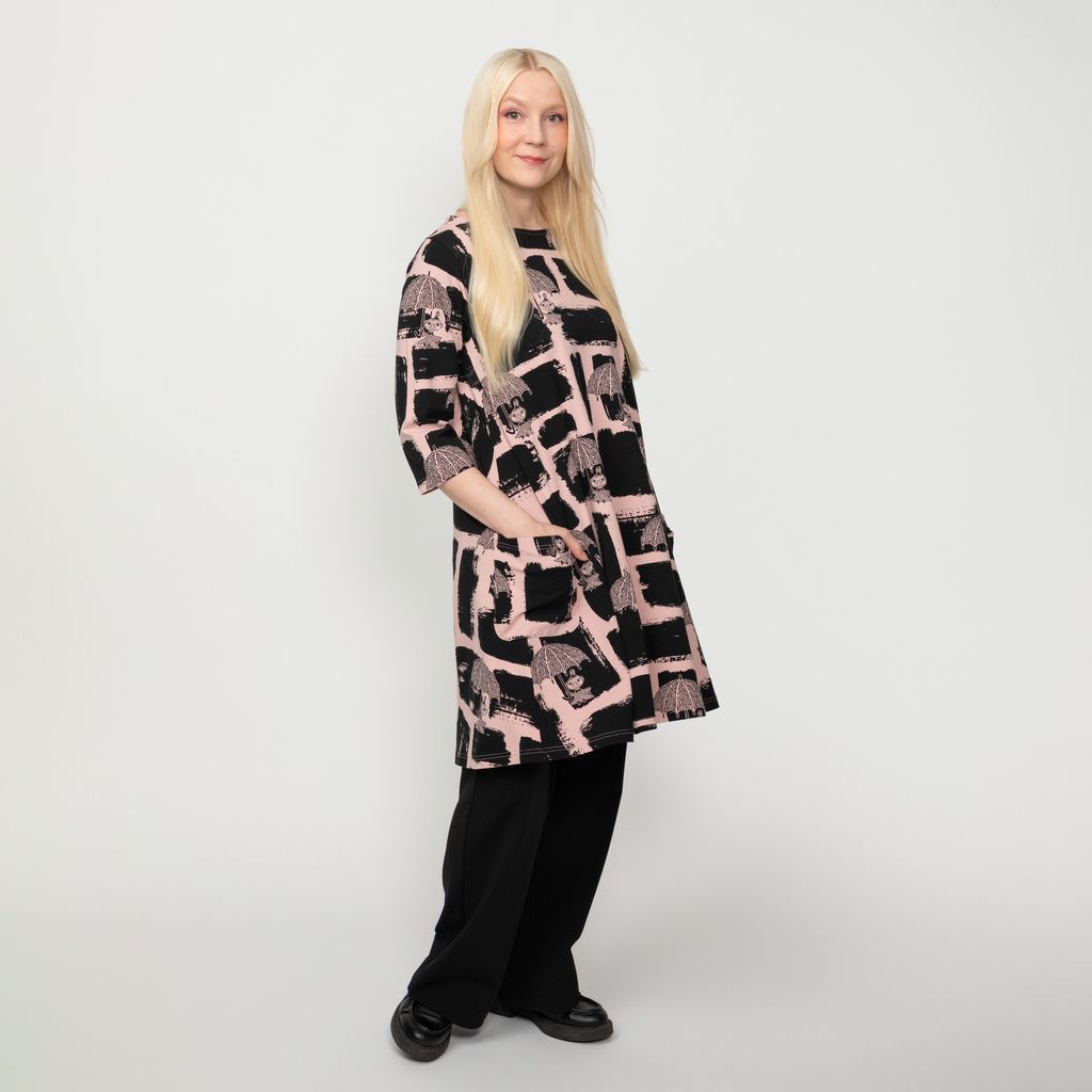 Mumin Dam Klänning - Häftig Rosa - 4