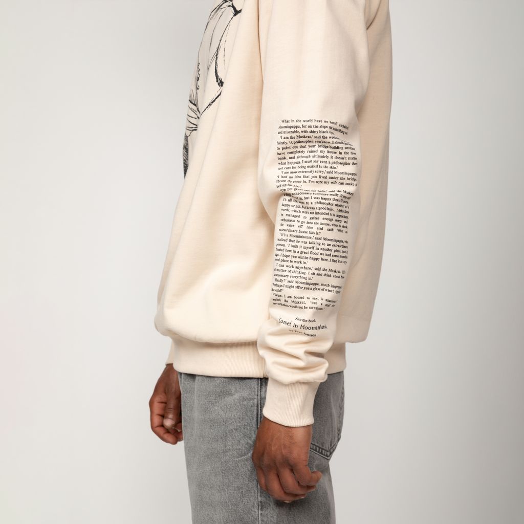 Mumin Herr Collegetröja - Bisamråttan Sand - 3