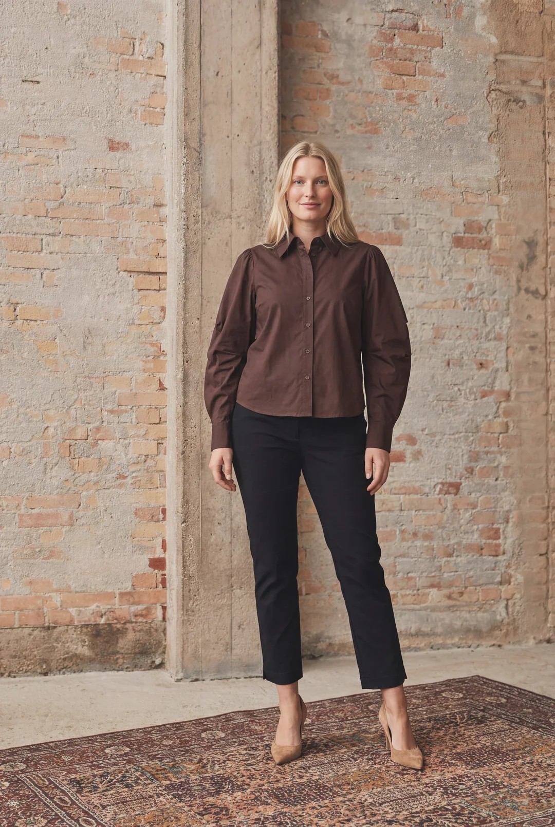 Sigga Sleeve Shirt - Dark Brown - Isay