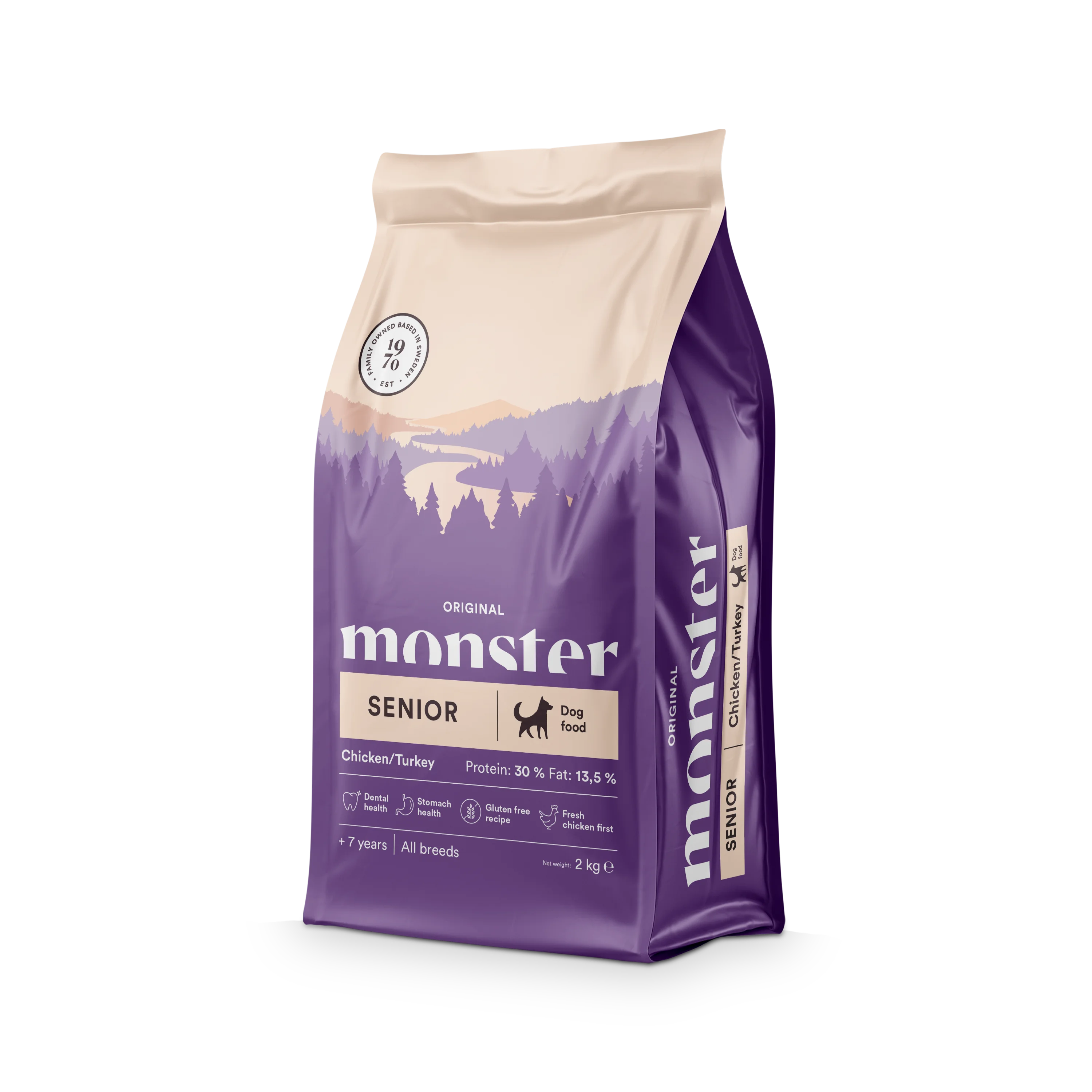 *Nyhet* Monster Dog Orig. Senior Chick/Turkey 2 kg