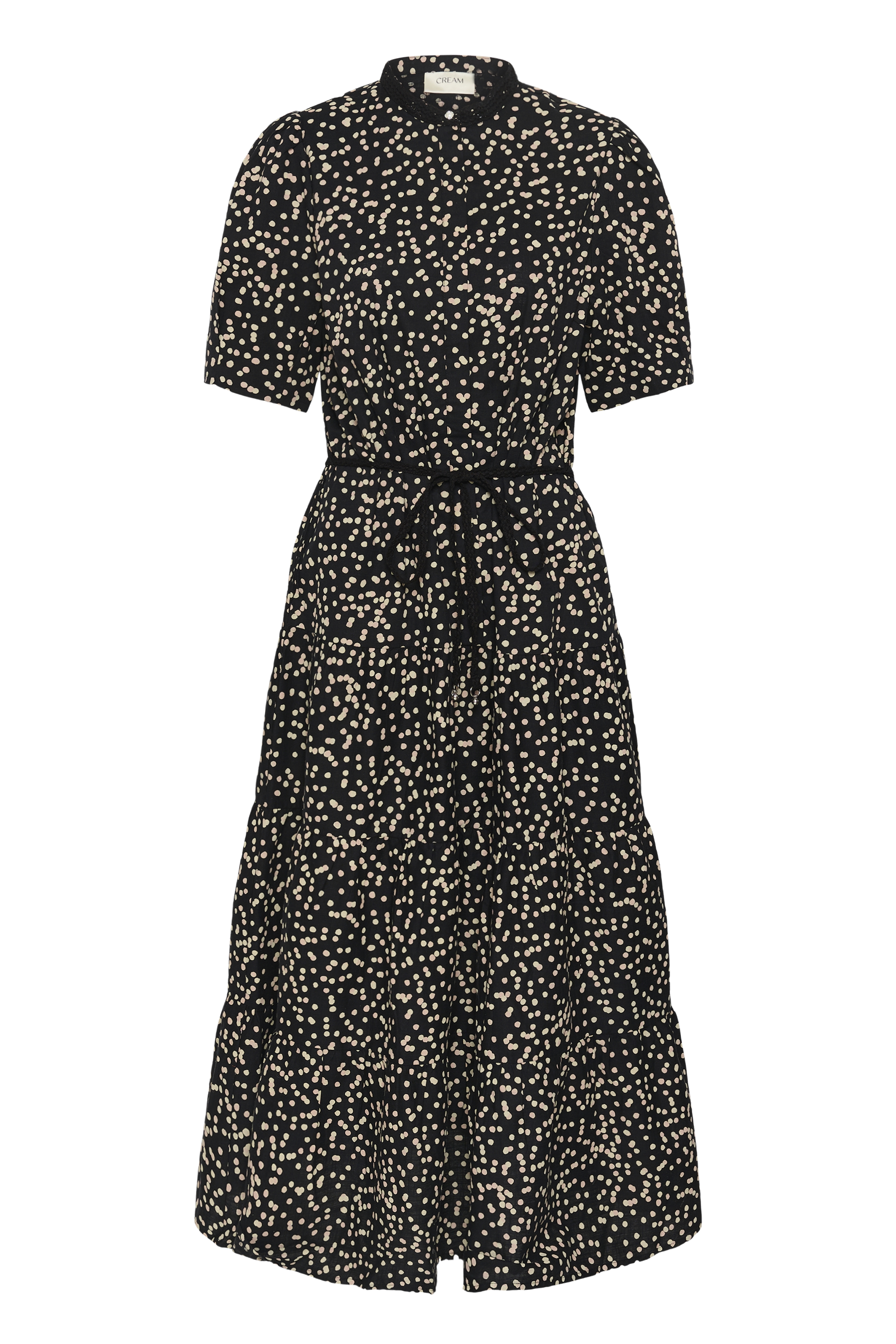 CRMio Dress Black Rose Dot Rosaprickig svart klänning - 6