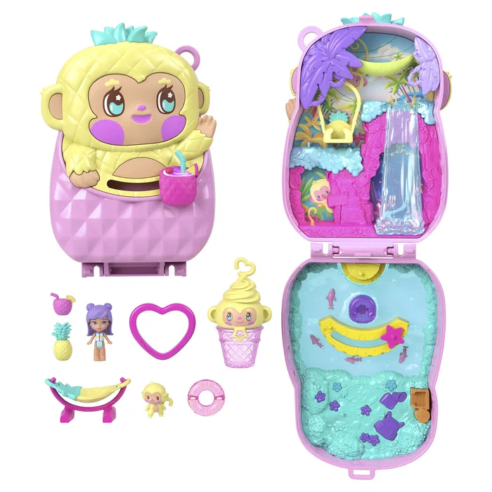 Polly Pocket Core Compact Pineapple Monkey Colada - 4