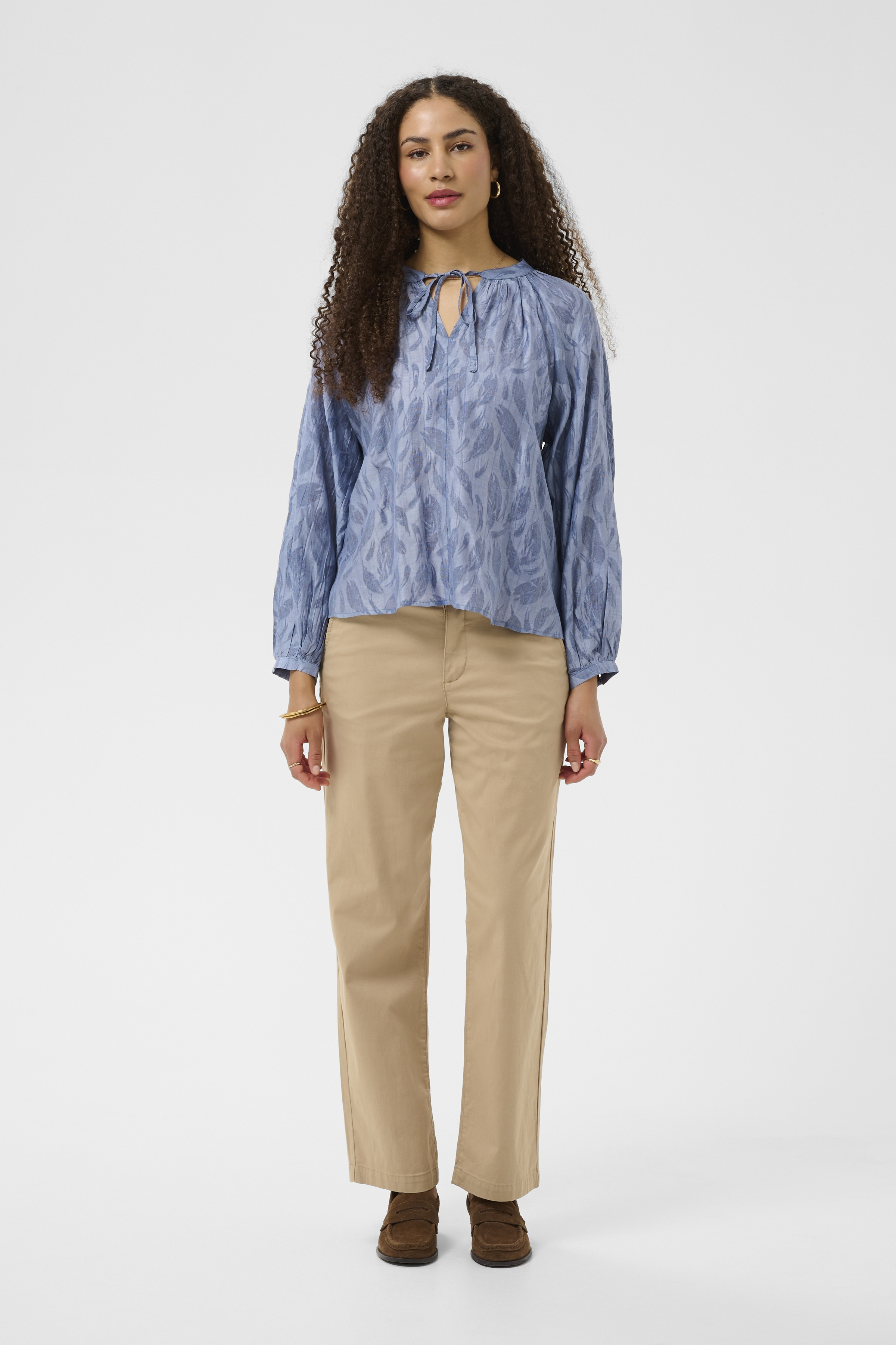 CRLoui Blouse Stonewash Blå Långärmad Blus  - 3