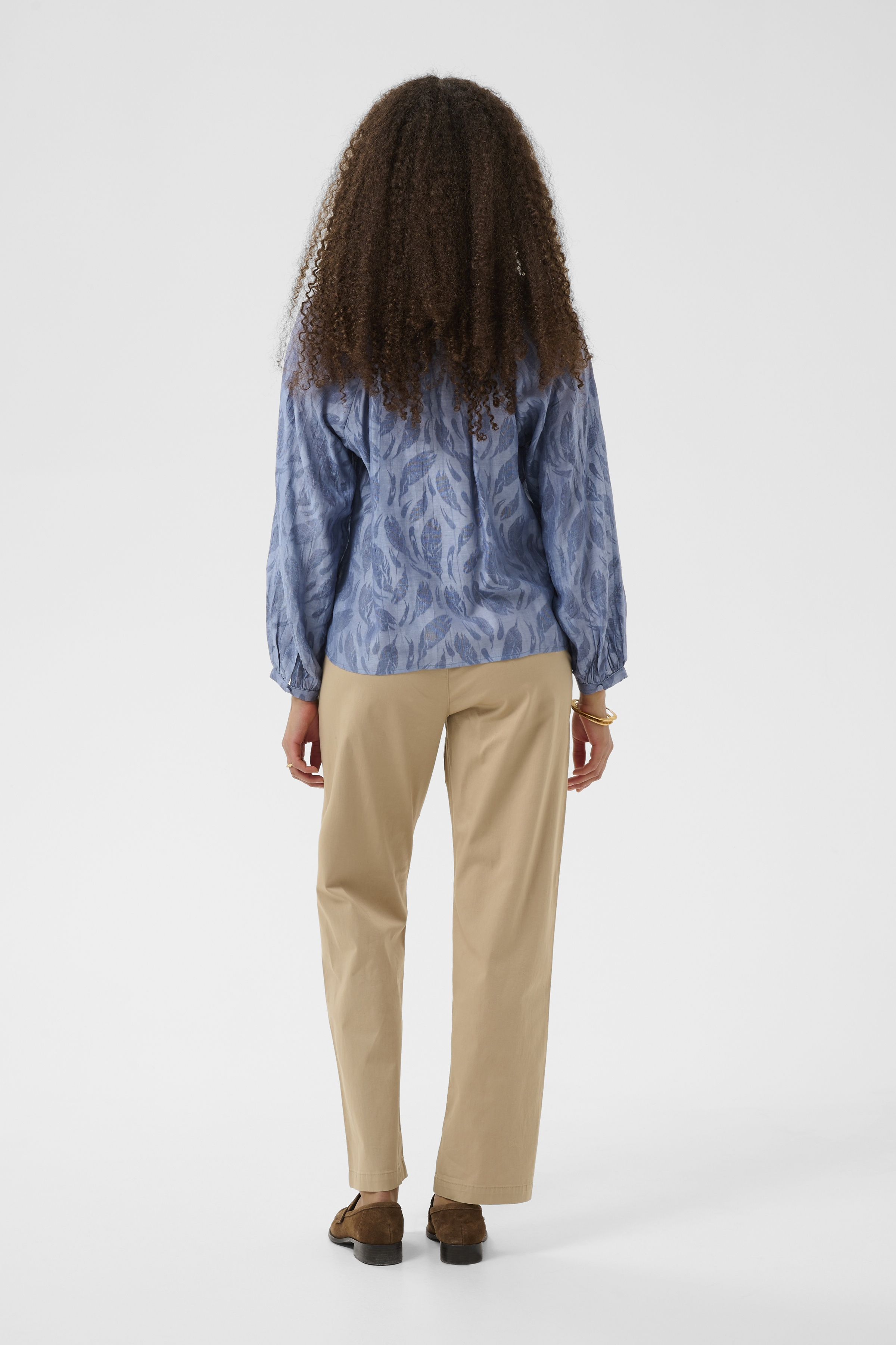 CRLoui Blouse Stonewash Blå Långärmad Blus 