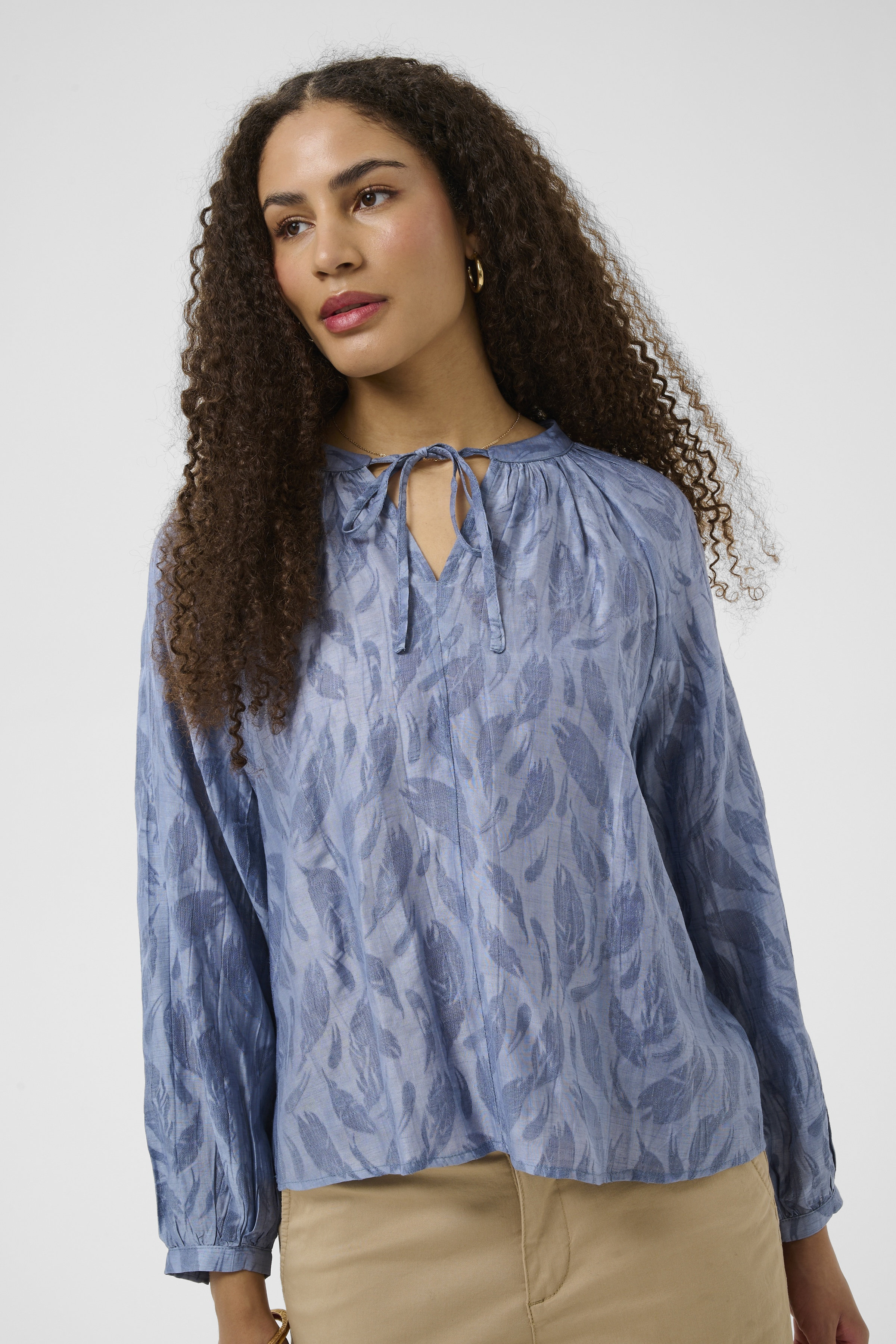 CRLoui Blouse Stonewash Blå Långärmad Blus  - 4