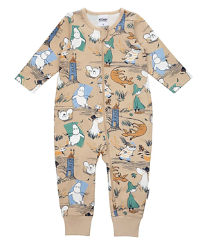 Mumin Bebis Pyjamas - Storm Beige