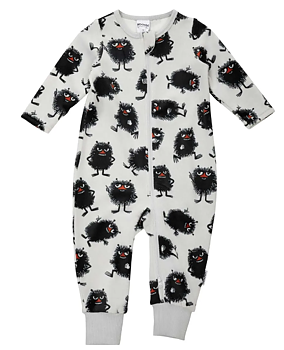 Mumin Bebis Velourpyjamas - Stinky Ljusgrå