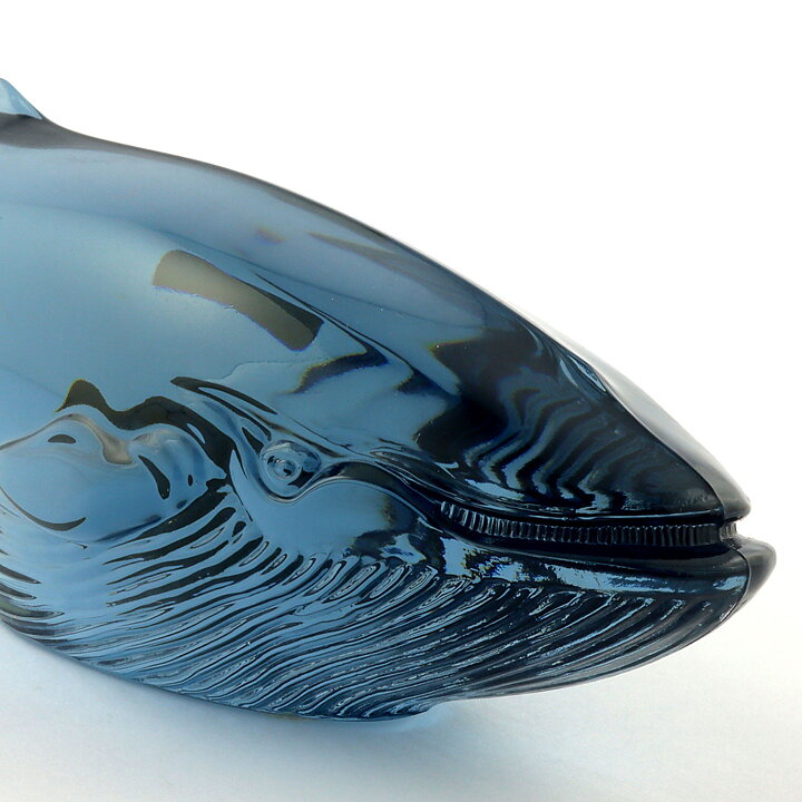 Paul Hoff (WWF 1982) Blue Glass Whale 18/8 cm (with Certificate)  [Sample Images]
