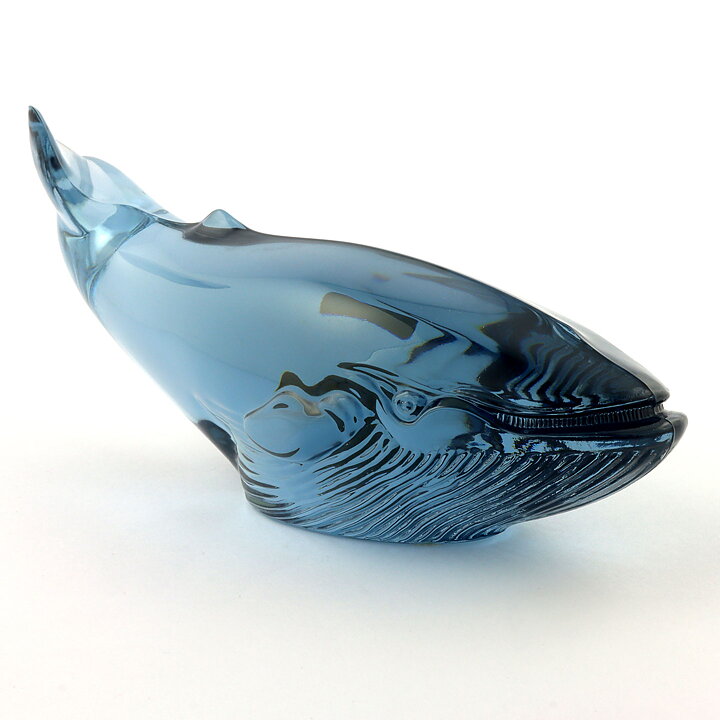 Paul Hoff (WWF 1982) Blue Glass Whale 18/8 cm (with Certificate)  [Sample Images]