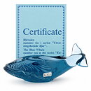 Paul Hoff (WWF 1982) Blue Glass Whale 18/8 cm (with Certificate)  [Sample Images]