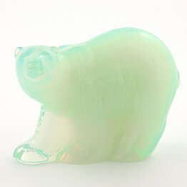 Paul Hoff (WWF 1985) White Glass Polar Bear 13/10 cm (with Certificate)  [Sample Images]