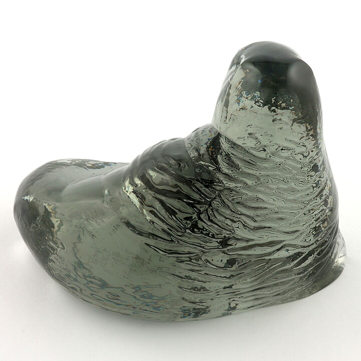 Paul Hoff (WWF 1977) Gray Glass Walrus 14/10 cm (with Certificate)  [Sample Images]