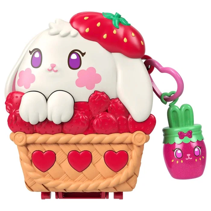  Polly Pocket Core Compact Strawberry Bunny Basket