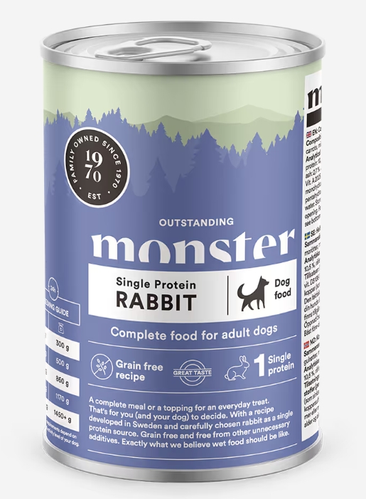 Monster Dog Adult Single Rabbit Burk 400 g