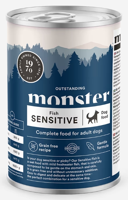 Monster Dog Adult sensitive fish Burk 400g
