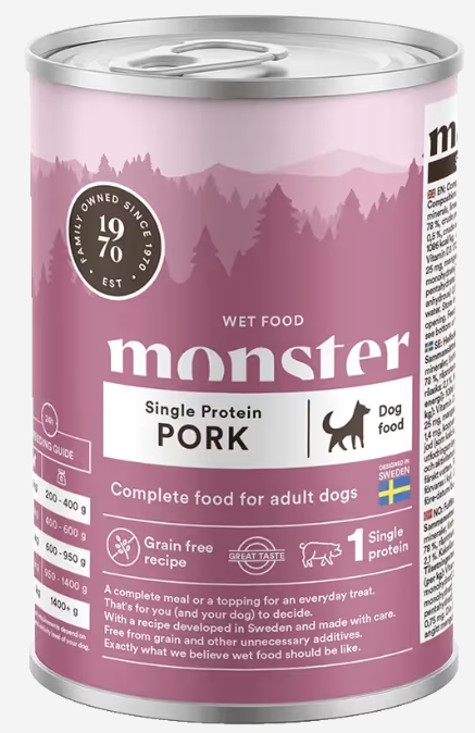 Monster Dog Adult Single Pork Burk 400 g