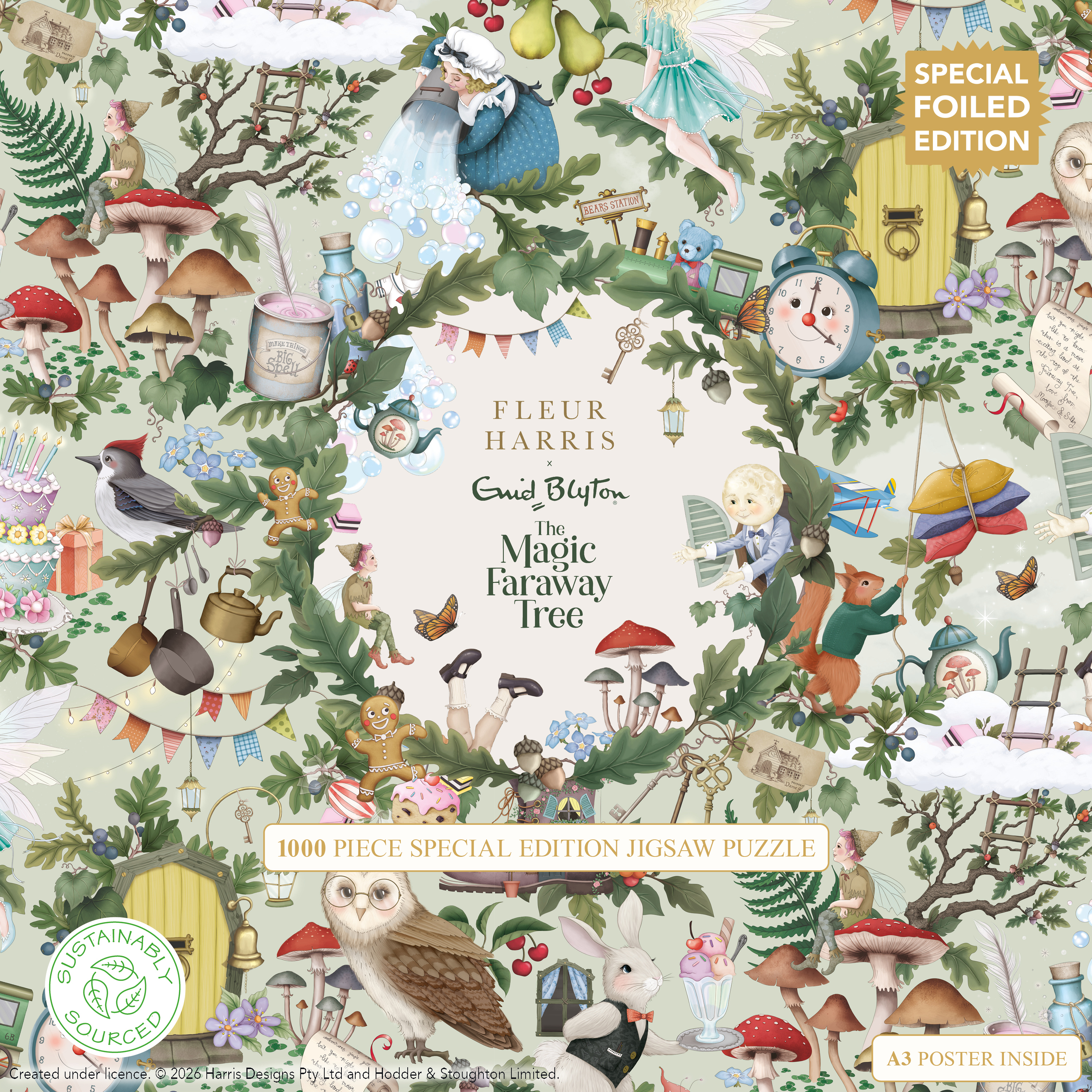 Enid Blyton & Fleur Harris: The Magic Faraway Tree, 1000 Piece Silver Foiled Puzzle