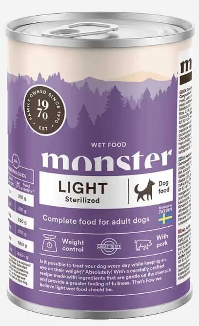 Monster Dog Adult Light/ Sterilized Burk 400 g
