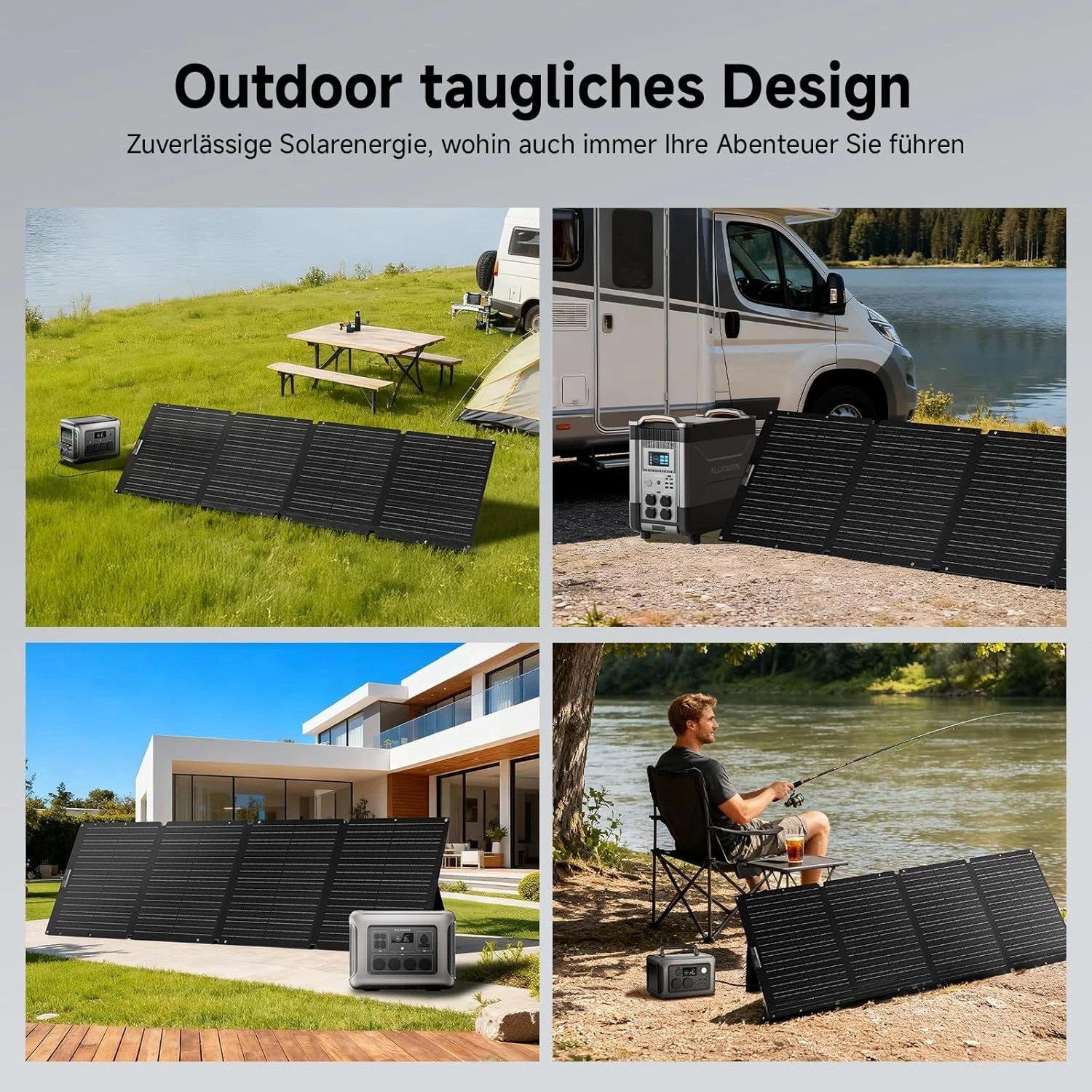 Solpanel bärbar, vikbar 200W - 36V - 5