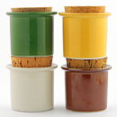 Stig Lindberg (1960s) Four Colorful Jars with Cork Lids (3)