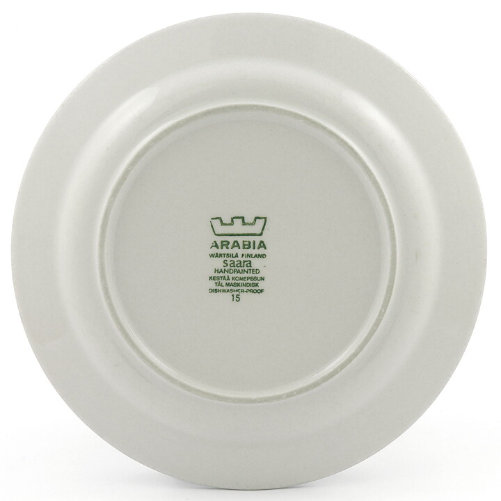 Anja Jaatinen-Winquist (Saara 1971) Plate with Blue/Brown/Black Decor 20 cm  [Sample Images]
