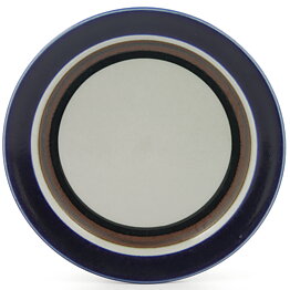 Anja Jaatinen-Winquist (Saara 1971) Plate with Blue/Brown/Black Decor 20 cm  [Sample Images]