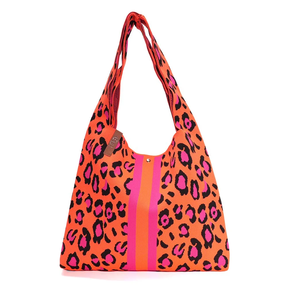 Shopper leo orange/pink