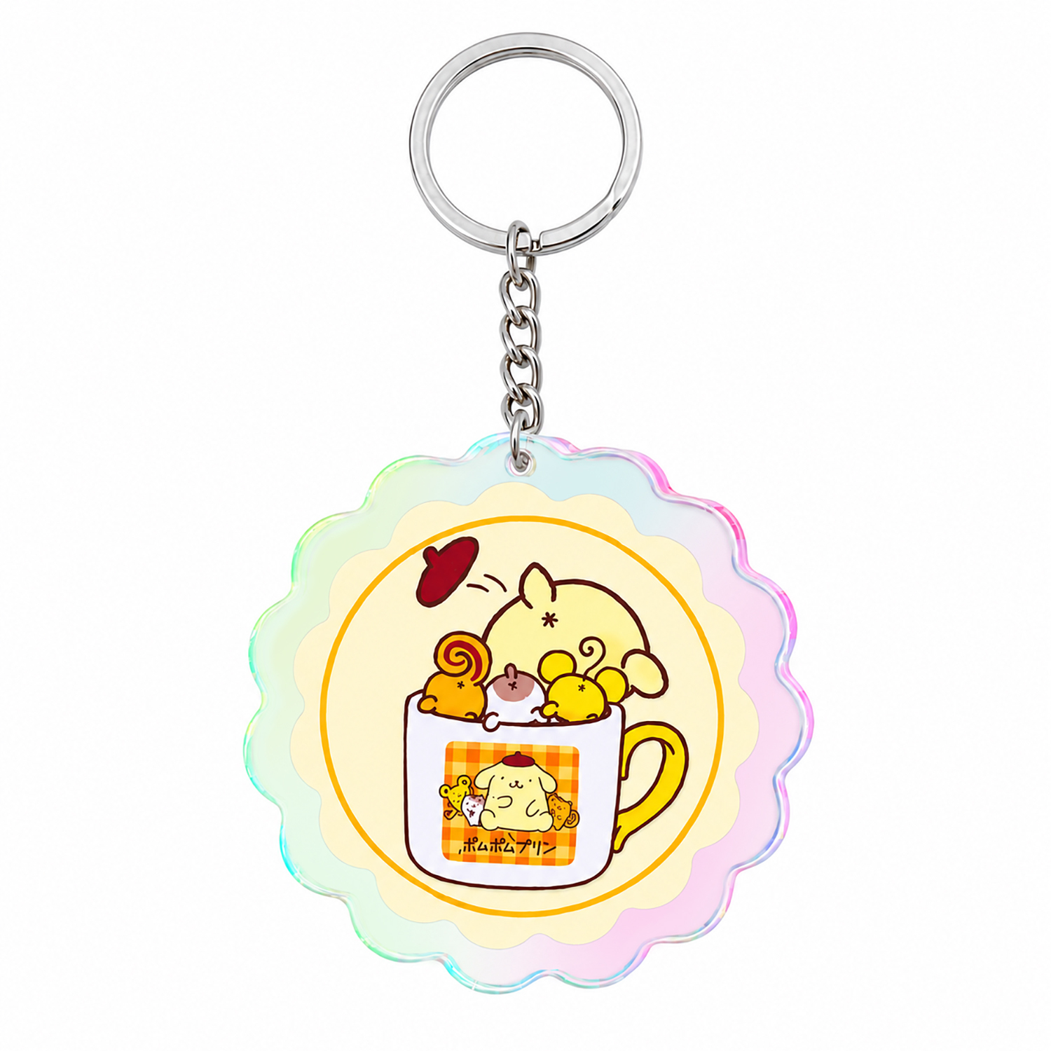 Pompompurin Nyckelring i Akryl 30-årsjubileum - Squishy Cute Purin - 2