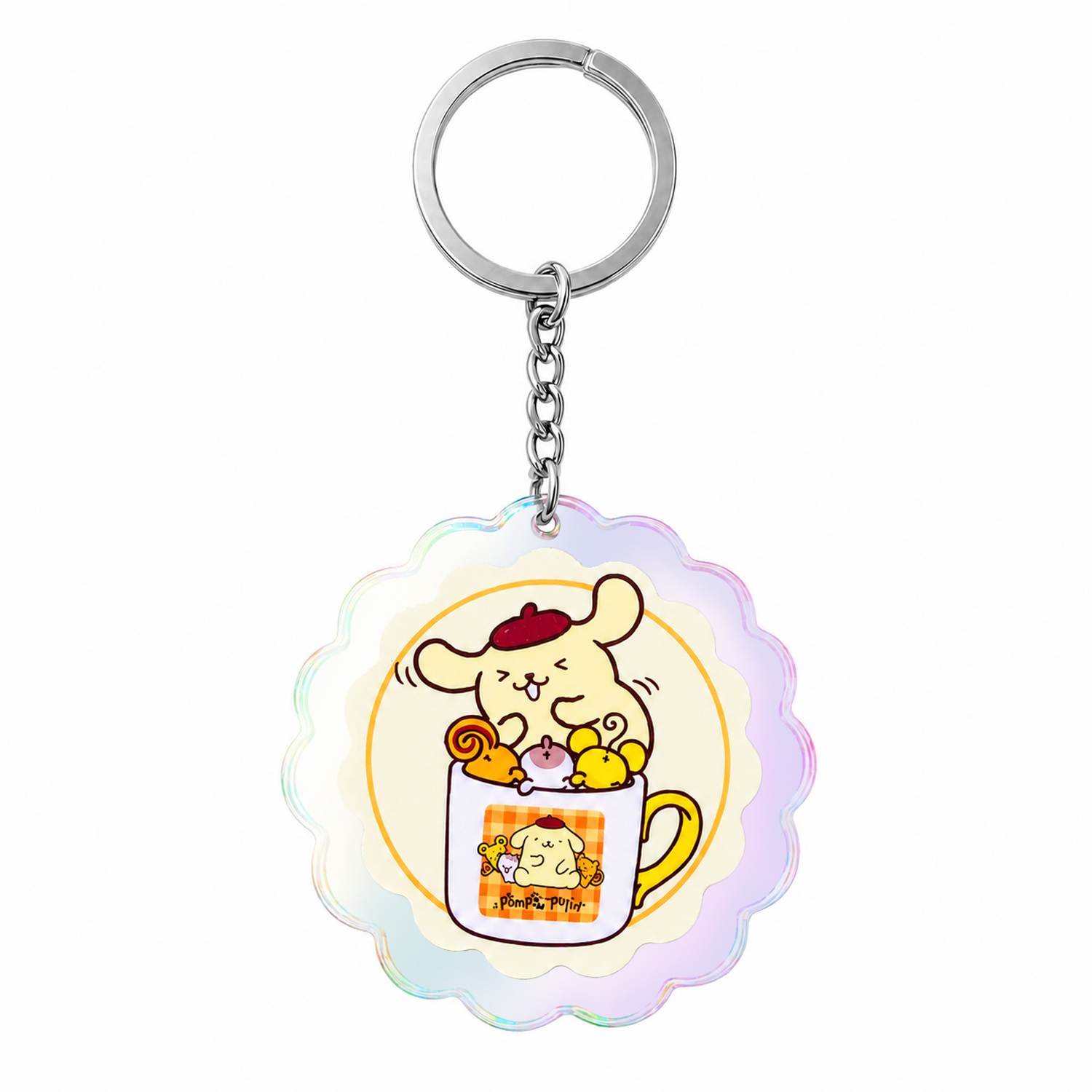 Pompompurin Nyckelring i Akryl 30-årsjubileum - Squishy Cute Purin - 2