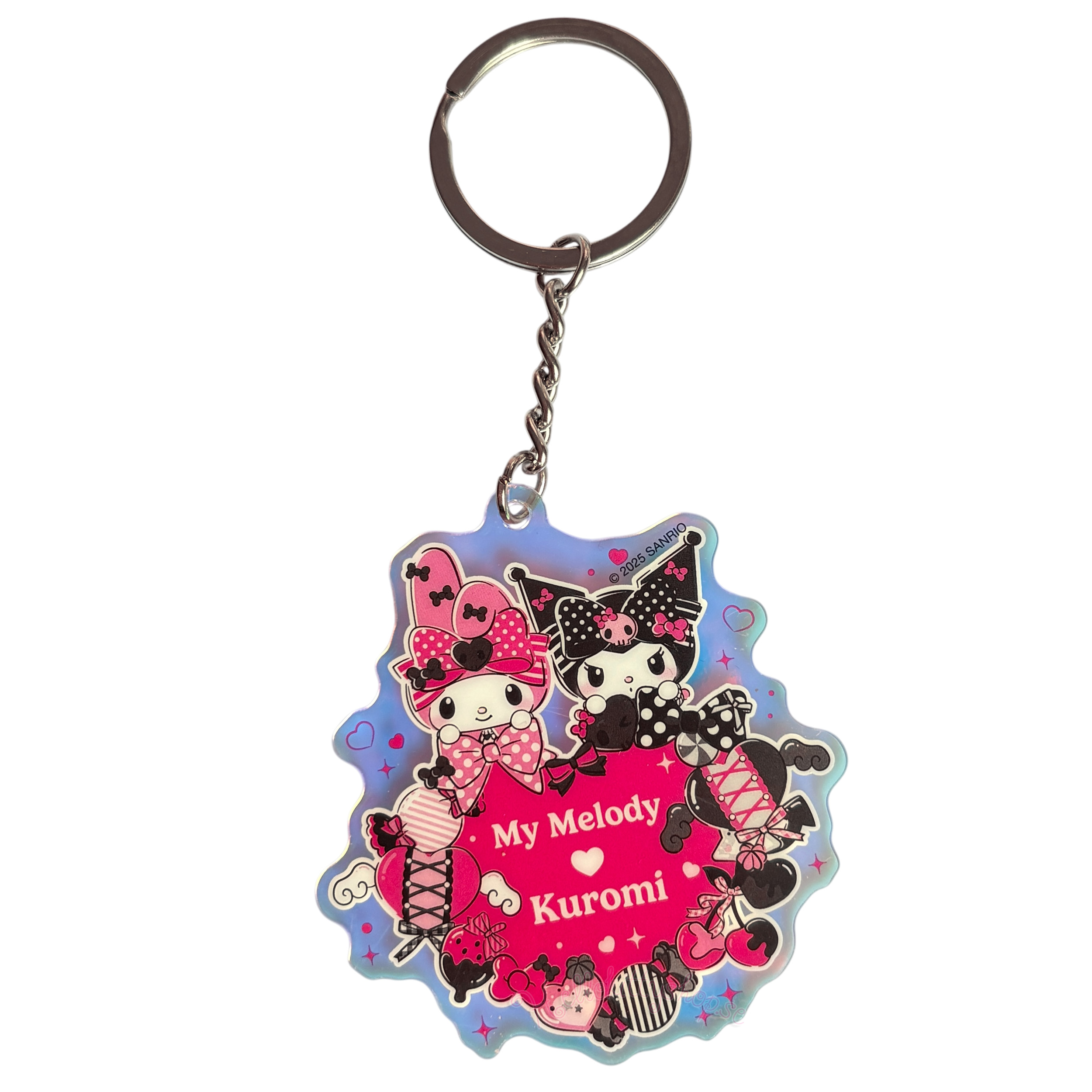 My Melody & Kuromi Nyckelring i Akryl - Pink Black Party - 3