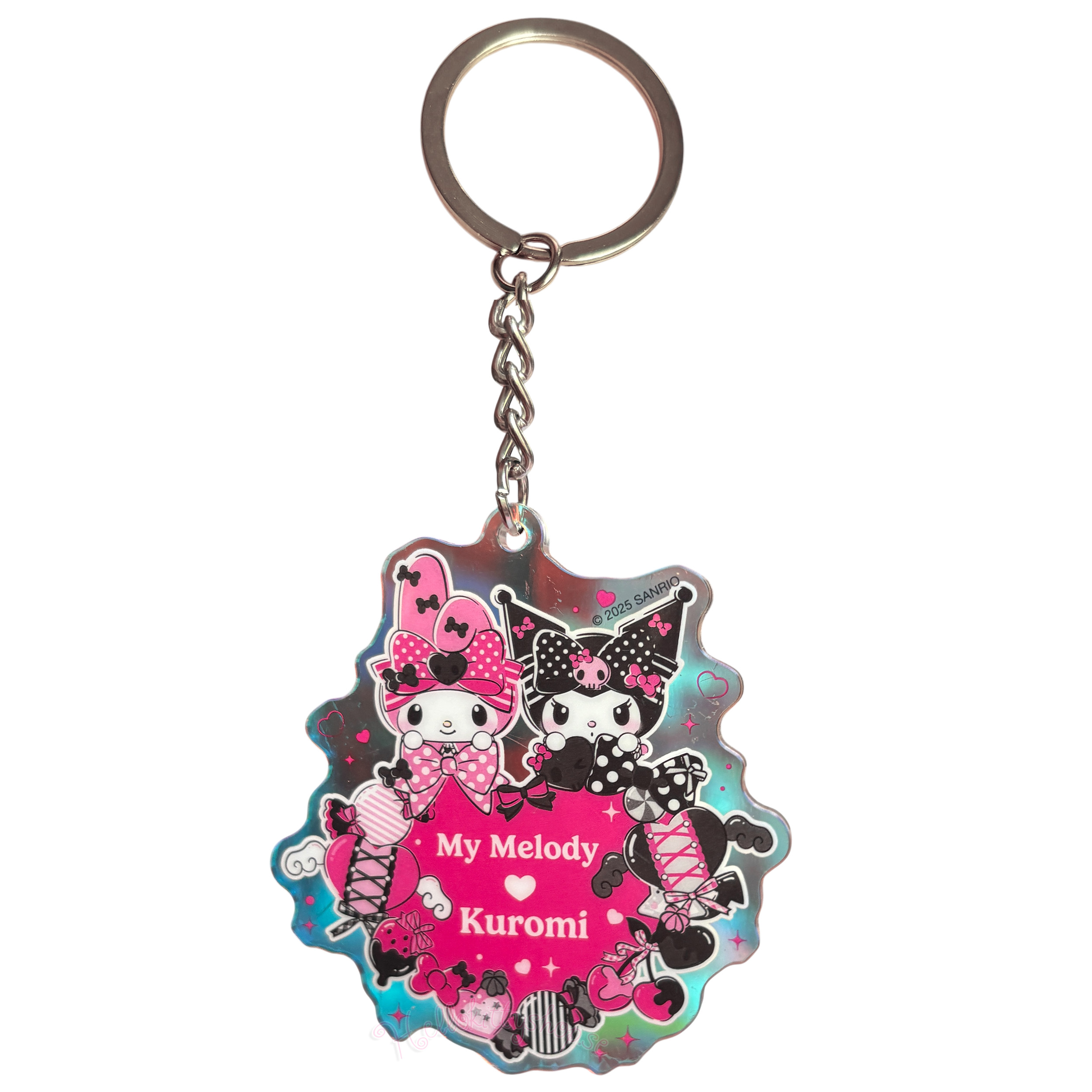 My Melody & Kuromi Nyckelring i Akryl - Pink Black Party