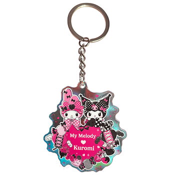My Melody & Kuromi Nyckelring i Akryl - Pink Black Party