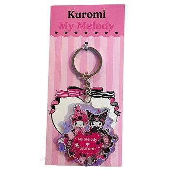 My Melody & Kuromi Nyckelring i Akryl - Pink Black Party