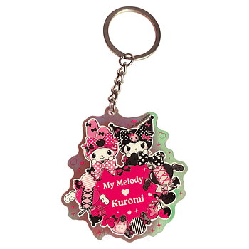 My Melody & Kuromi Nyckelring i Akryl - Pink Black Party