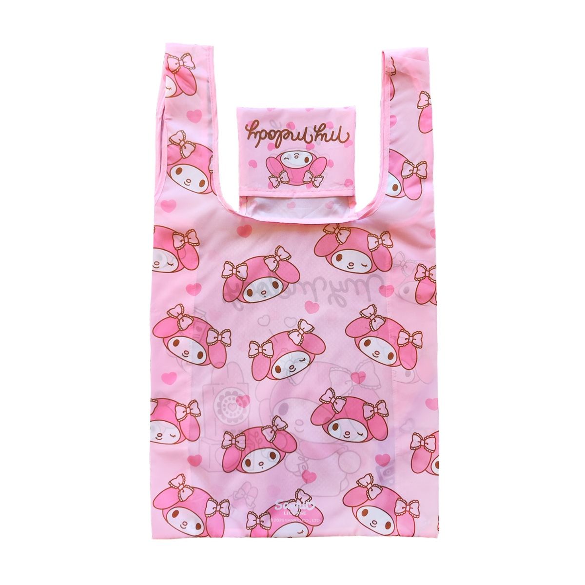 My Melody Hopfällbar Shoppingväska – Rosa Kawaii Tygkasse 33 x 37 cm - 2