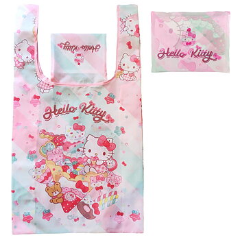 Hello Kitty Hopfällbar Shoppingväska – Rosa Kawaii Tygkasse 33 x 37 cm