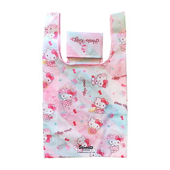 Hello Kitty Hopfällbar Shoppingväska – Rosa Kawaii Tygkasse 33 x 37 cm