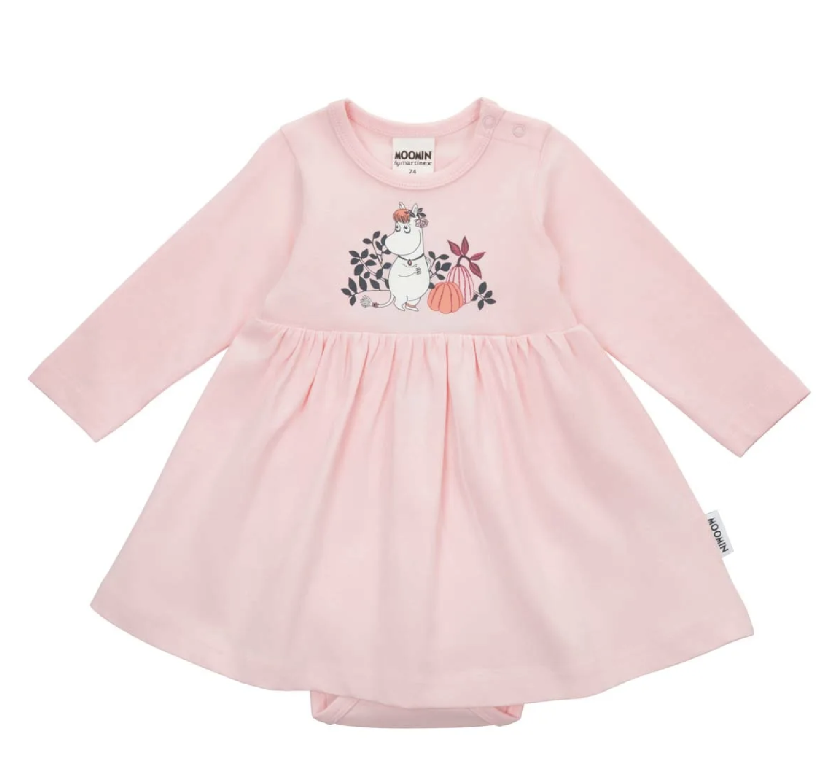 Moomin Baby Bodysuit - Pumpkin 2 Pink