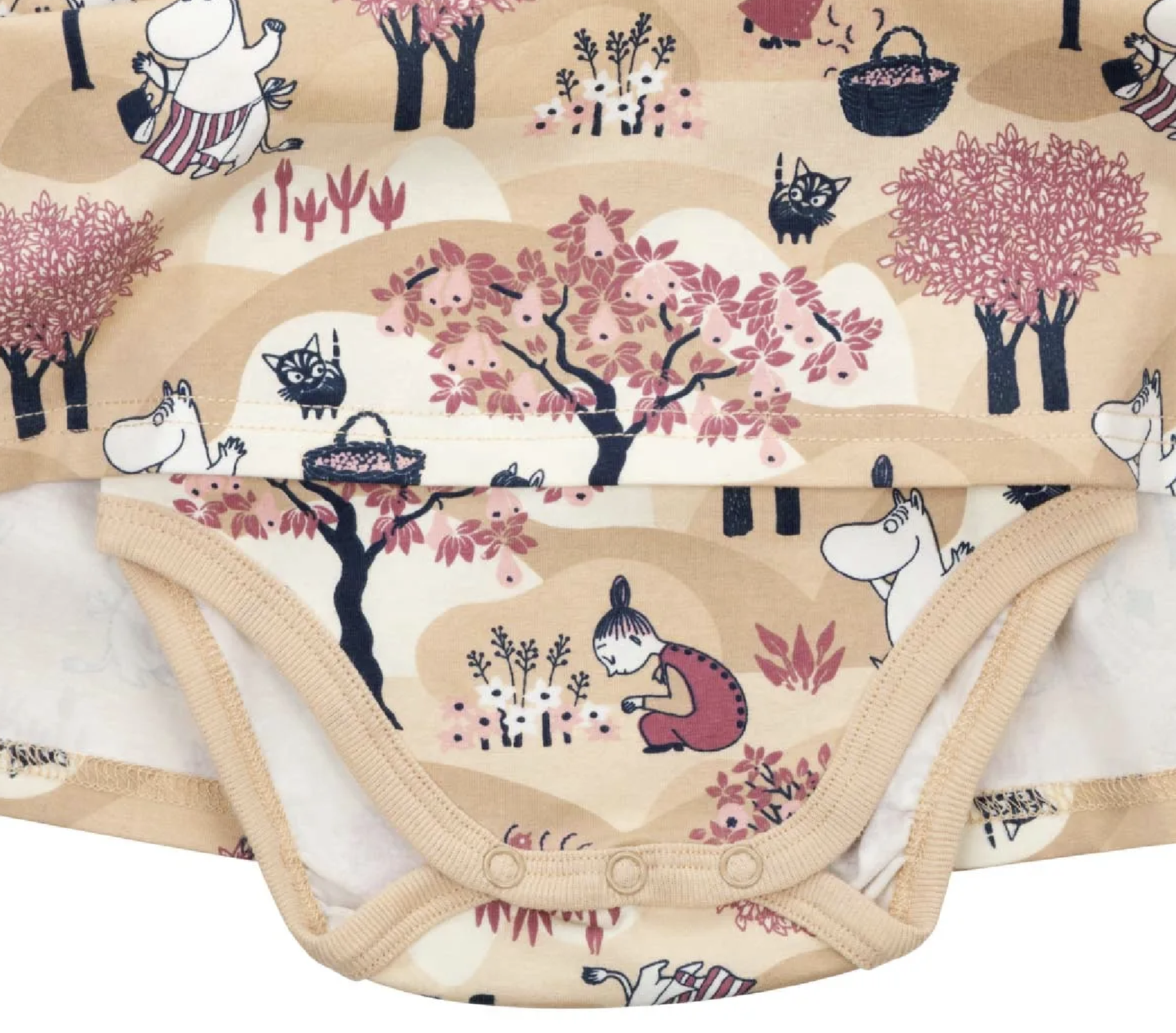 Mumin Bebis Bodyklänning - Fruktskörd Beige - 2