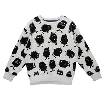 Moomin Kids' Velour Sweatshirt - Stinky Light Gray