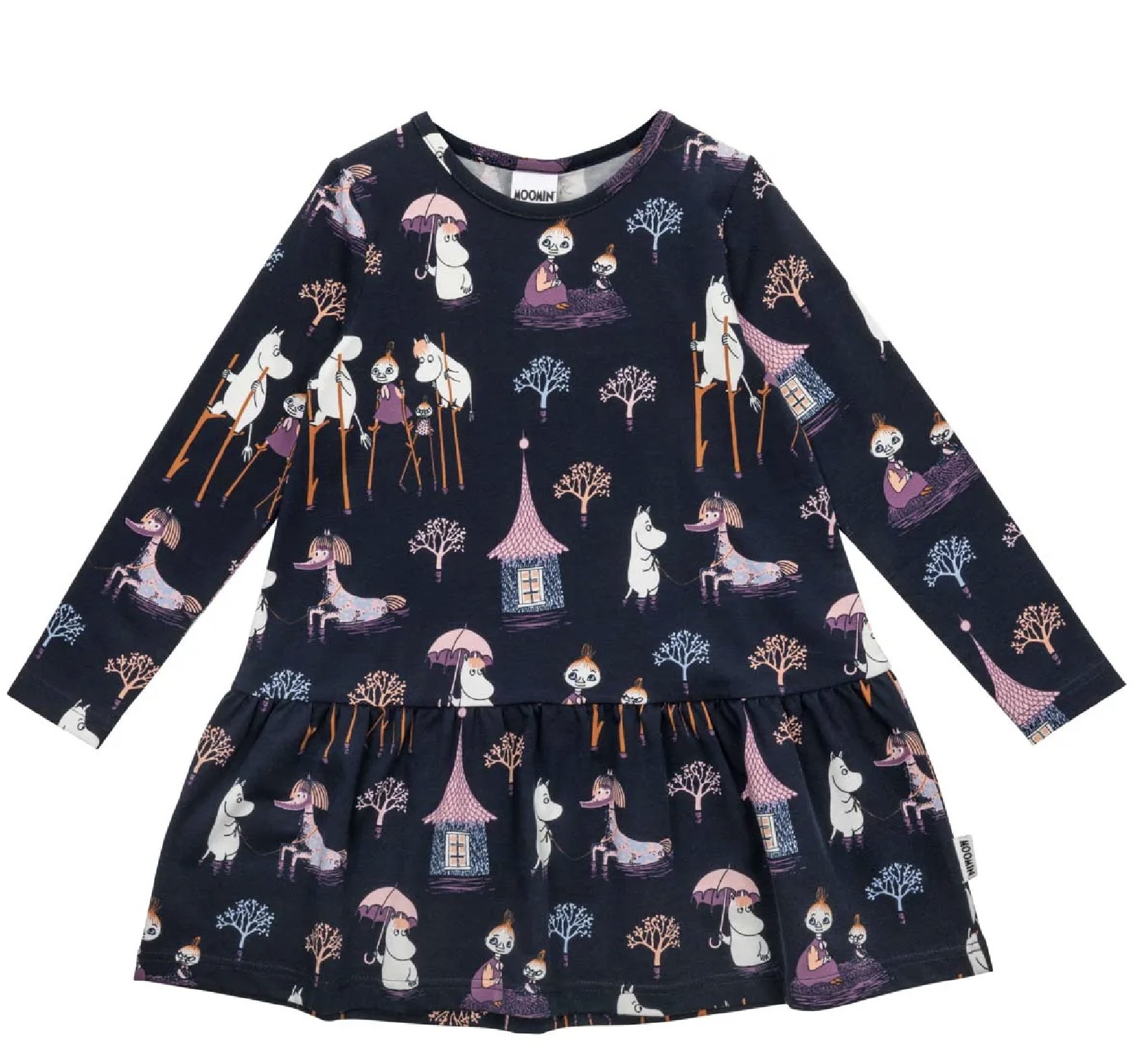 Moomin Kids' Dress - Flood, Dark Blue