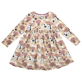 Moomin Kids' Dress - Fruit Harvest Beige