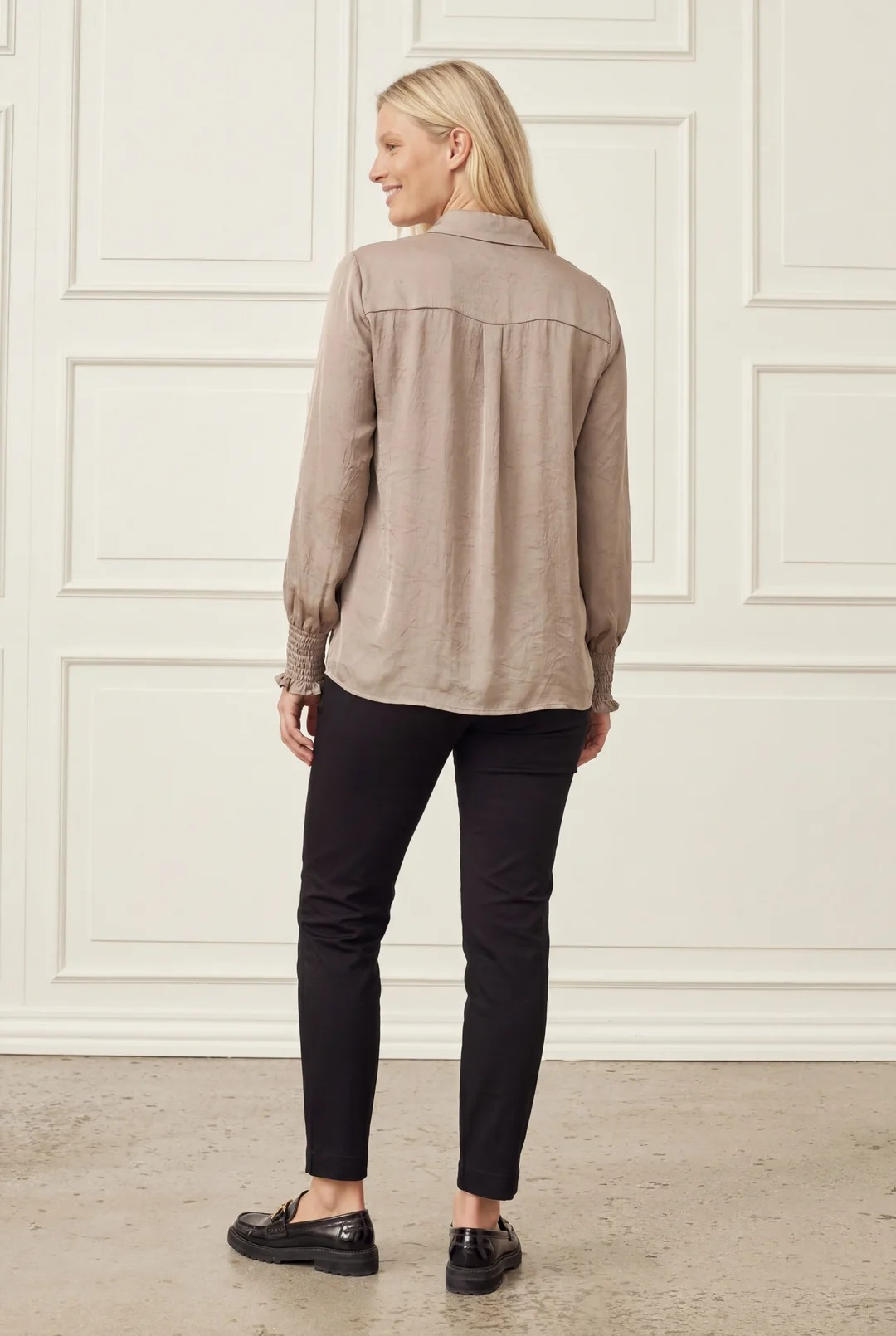 Nanina Smock Shirt - Dark Sand - Isay - 4