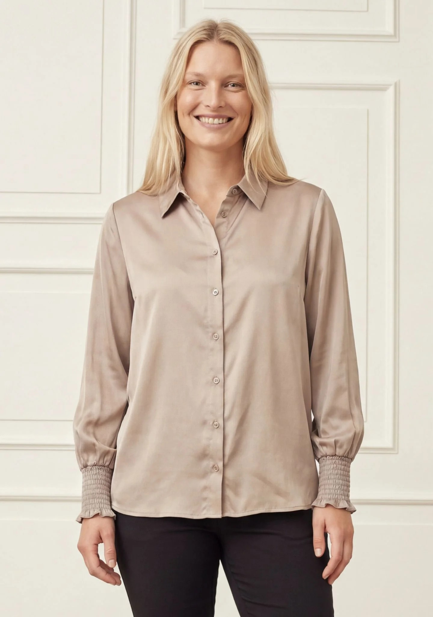 Nanina Smock Shirt - Dark Sand - Isay