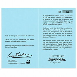 ポール・ホフ  WWFシリーズ  セイウチの置物の証明書  14/10cm  1977年  [サンプル画像]