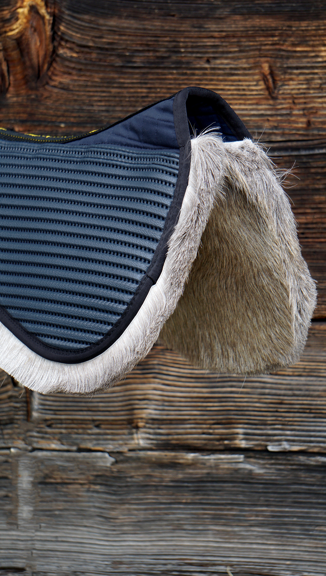 Halfpad Bartl "AERIAL" Anti-Slip with reindeer fur, navy - 4