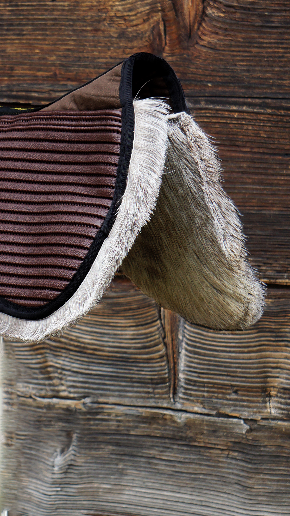 Halfpad Bartl "AERIAL" Anti-Slip with reindeer fur, brown - 3